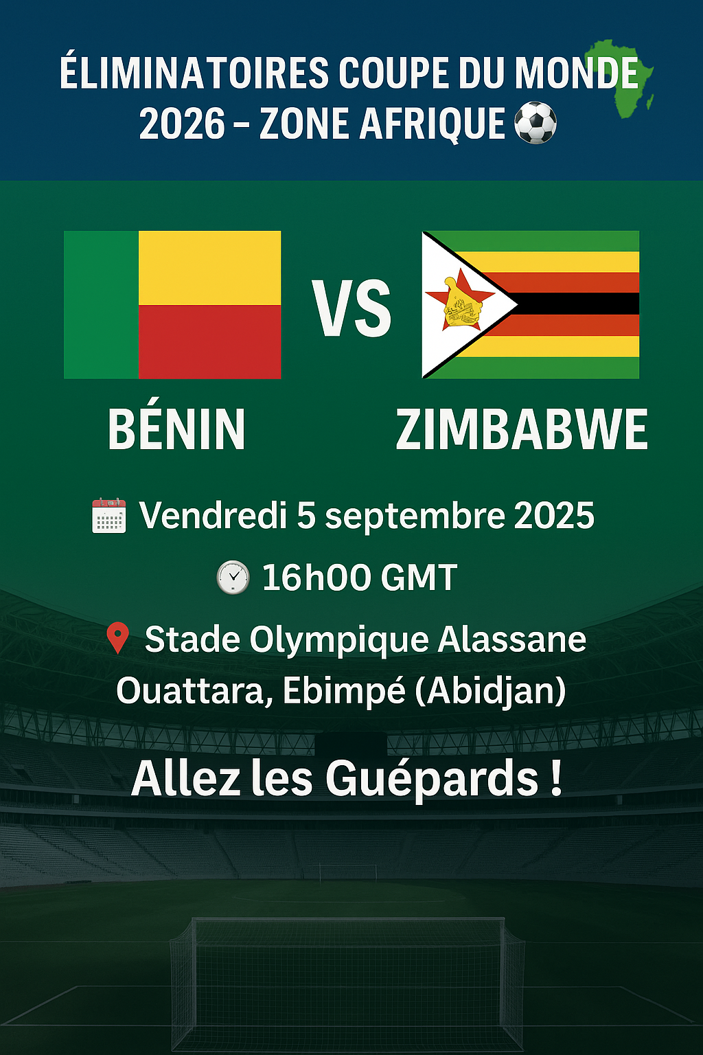 RDC vs Bénin - CAN Maroc 2025 1ere Journée de la CAN Maroc 2025
